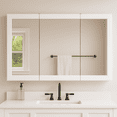 thumbnail image 5 of Design House 48" Wood Mirrored Wall Mount Bathroom Medicine Cabinet, White, 5 of 19