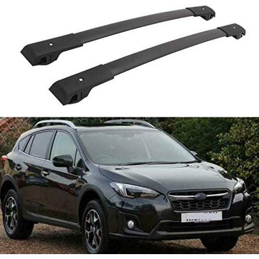 Black Aluminum Roof Rack Cross Bars For Cadillac SRX 2010-2015 – 150lb Capacity, Clamp Mount