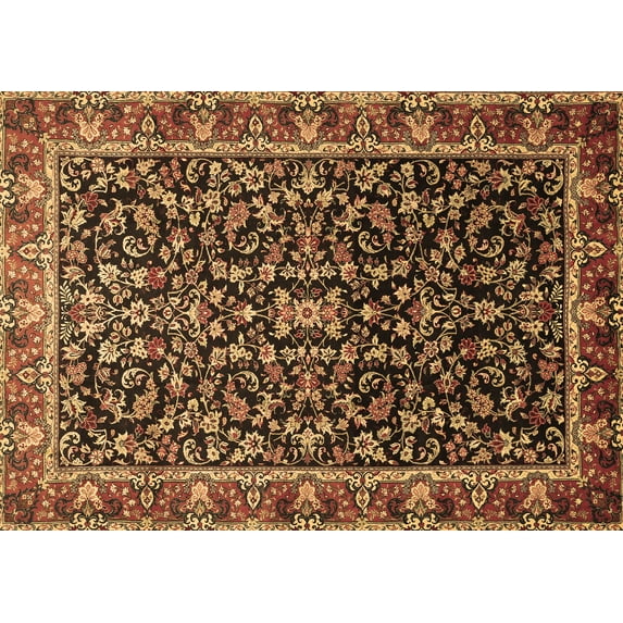 Ahgly Company Indoor Rectangle Persian Brown Traditional Area Rugs, 2' x 4'
