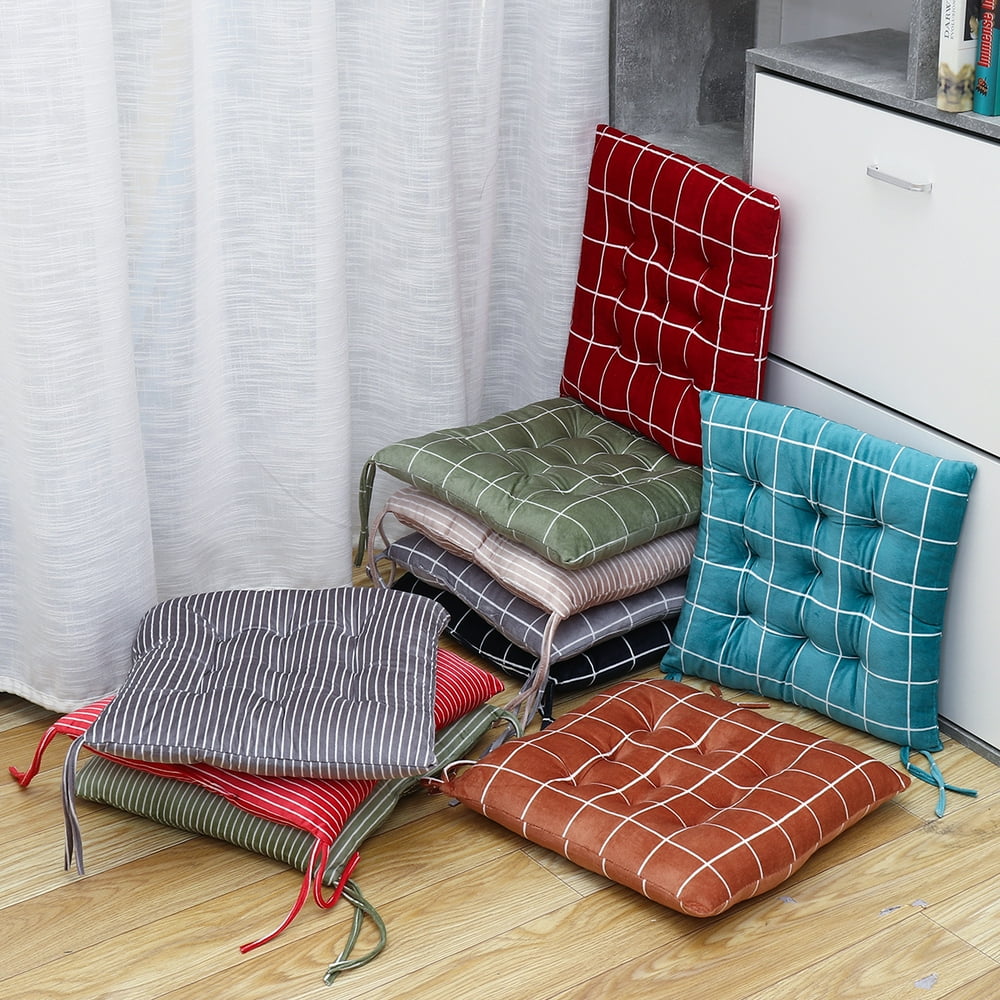 Indoor Outdoor Dining Chair Seat Pads Sit Mat Tie On Nonslip Cushion