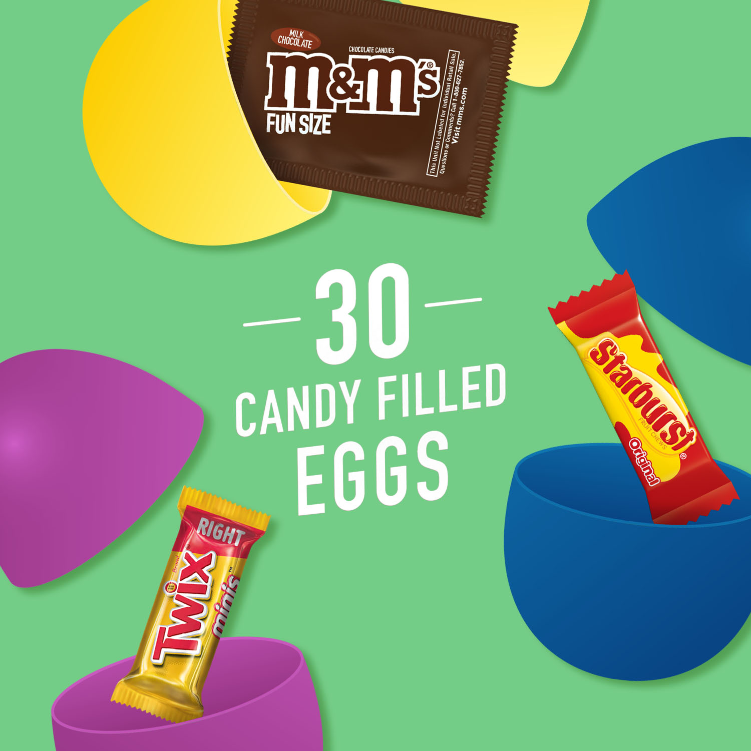 Mars Wrigley Candy Filled Eggs, Assorted