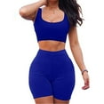thumbnail image 1 of Genuiskids Women's Sexy Bodycon Sleeveless Tank Crop Top Shorts Pant Set Club 2 Piece Outfits Yoga Sports High Waist Tracksuit Set, 1 of 9