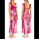 thumbnail image 3 of Vestidos Largos de Verano Y2K con Encaje, Retazos, , Estampado Floral, Escote Corazón, Espalda Descubierta y Abertura para Mujer Rosa Roja S, 3 of 7