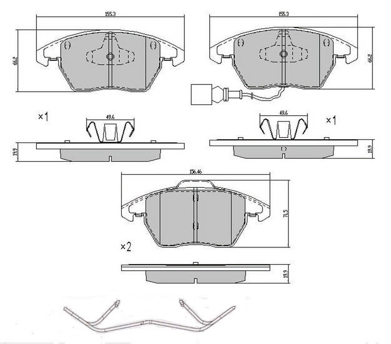 Ultra HC 1000 Brake Pad Set, Front HC10.1107.0.M, Audi A3 2013-2006
