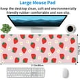 thumbnail image 2 of Cute Strawberry Extended Gaming Mouse Pad XL Kawaii Pink Large Mouse Pad 31.5x11.8in 3mm Non-Slip Rubber Base Pink Mousepad Stitched Edges Keyboard Mouse Mat Desk Pad for Women Office Gaming Decor, 2 of 6