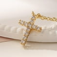 thumbnail image 2 of Turandoss 14K Gold Plated Cross Necklace for Women Faith Christian Jewelry GiftDainty 14K Gold Plated Plated Cz Necklace Simple Cubic Zirconia Cross Pendant Necklace Women Trendy Religious Gift, 2 of 8