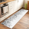 thumbnail image 3 of Grey Botanical Large Area Rugs for Bedroom Living Room, Soft Non Slip Carpet Bedside Rug, Weeping Eucalyptus Leaves Watercolor Rectangular Floor Cover Kitchen Accent Rug 2'x6' for Dining Room/Office, 3 of 9