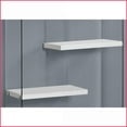 thumbnail image 3 of Bookshelf 5 Tier 60”h Modern | Glossy White Laminate Clear Tempered Glass | White MDF, 3 of 6