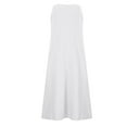 thumbnail image 4 of POTETI Dresses for Women White Vacation Dresses for Women Summer Casual Solid Color Sleeveless Cotton Linen Long Dress Boho Maxi Dresses, 4 of 8