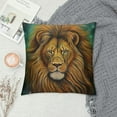 thumbnail image 2 of COMIO  Pillow Cover Lion, Wild Animal Lion Head Galaxy Space Decorative Square Pillowcases Cushion Cover for Sofa Bedroom Home Car Office, 2 of 5