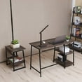 thumbnail image 4 of Caffoz Home End Table, 2-Tier Side Table with Storage Shelf, Smoky Oak, 4 of 7