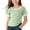 Green, variant on Shirts for Girls, Stretchy Slim Knitted Cotton Square Neck Spring Summer Kids Trendy Casual Tops Green 6-7T