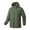 Green, variant on Men's Softshell Jackets Waterproof Tactical Lined Windbreaker With Removable Hood Lightweight Running Jacket