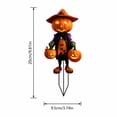 thumbnail image 2 of Halloween Outdoor Yard Decorations Pumpkin Scarecrow Garden Stake, 2D Bohemian Acrylic Lawn Decor with Witch Hat for Garden, Porch, Flower Bed and Party Display, 2 of 7