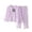 Purple, variant on Little Summer Outfits For Girls Long Sleeve Soft Cloud Two Piece Sleepwear Cute For Kids Gift Sets Size 7-8T
