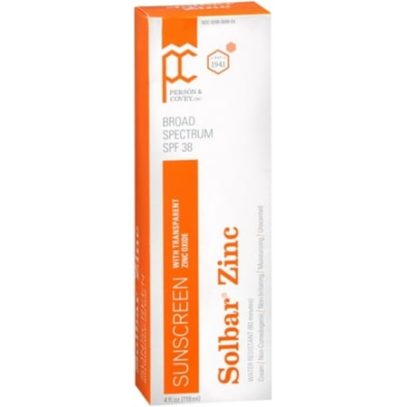 Solbar Zinc Sun Protection Cream SPF 38 4 oz (Pack of