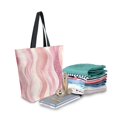 thumbnail image 2 of FORMRS Womens Canvas Tote Bag with Zipper Inner Pocket Shoulder Handbag, Soft Brown Pattern, 2 of 7