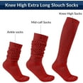 thumbnail image 4 of 1Pair Slouch Socks Women Knit Knee High Boot Long Sock Cotton Tube Scrunch Sock for Women, 4 of 7