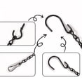 thumbnail image 3 of Hanging Basket Chain,197 Inch Hanging Chain,Black Metal Hanging Chain with 10 S Hooks & 10 Eye Hooks & 10 Screw Hooks & 10 Clips for Bird Feeders Wind Chimes Billboards Lanterns Decorative Ornaments, 3 of 4