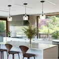 thumbnail image 2 of 3-Pack Bronze Pendant Lighting Ceiling Mount Kitchen Light Fixtures with Glass Shade for Dining Room, Dining Table, Bars, 2 of 10