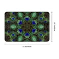 thumbnail image 3 of Haiem Peacock Feathers Front Door Mat Indoor Outdoor Entrance, Waterproof All-Season, All-Weather Doormat, Durable Flannel Fabric, Fade Resistant, Low Profile, 16x24in, 3 of 8