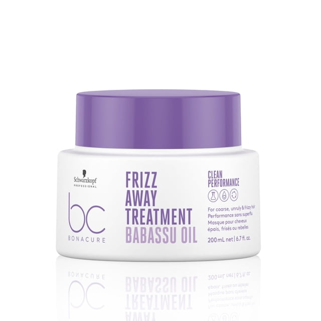 Schwarzkopf Professional BONACURE - Frizz Away Mascarilla Tratamiento Aceite de Babasú 200 ml, Tratamiento Intensivo, Controla y Nutre el Cabello, Antiencrespamiento, Mejora Desenredado, Pe