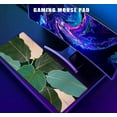 thumbnail image 5 of Desk Pad, Keyboard Mouse Pad, Large Anti-Slip Rubber Base Mousepad with Stitched Edges, Extended Long Mice Pad for Computer,Laptop,Work,Office, 31.5 X 11.8 Inch, Gold Green Leaves Line Art, 5 of 5