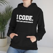 I CODE What’s your special power Coder Unisex Hoodie, S-5XL