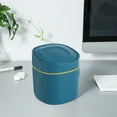 thumbnail image 6 of Iumwxz Mini Trash Can With Lid Desktop Countertop Mini Trash Basket Plastic Small Waste Bin for Office Desk Bathroom Vanity Car Cabinet Holds Tea Bags Wrappers Crumbs, 6 of 7