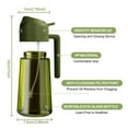 thumbnail image 3 of 1 Pc 470ml Light-Blocking Dark Oil Sprayer for Cooking, 2 in 1 Olive Oil Dispenser Bottle for Kitchen, Premium Dark Green Glass Oil Bottle, Food-Grade Oil Mister for Air Fryer, BBQ, Green, 3 of 8