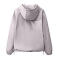 thumbnail image 6 of Lightweight Hiking Jacket Women Long Sleeve Casual Hooded Zip Up Jackets with Pockets Fall Windbreaker Outerwear, 6 of 7