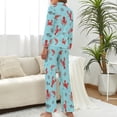 thumbnail image 3 of Top-kevin Women's Pajama Sets Seafood Fruit Pattern Long Sleeve Lounge Sets Pjs Sleepwear with Pockets, 3 of 6