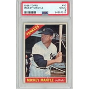 Graded 1966 Topps Mickey Mantle #50 Baseball Card PSA 2 Good
