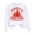 thumbnail image 1 of Gibobby Sudaderas de Navidad para mujer Sudadera con cuello redondo y estampado de Navidad para mujer, camisetas de entrenamiento de manga larga a la moda(Blanco,CH), 1 of 3