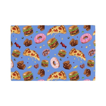 

Placemats Set of 4 Fastfoods Heat Resistant Non - Slip Place mats Waterproof table mat for Kitchen Dining-4片装