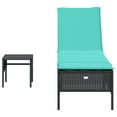 thumbnail image 3 of vidaXL Patio Sun Lounger Black PE rattan 78" UV-resistant materials, 3 of 5