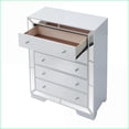 thumbnail image 4 of Chests & Wardrobes, Modern Silver Champagne Storage Chest, 58"H x 32"W x 21"D | Particle Board | White, 4 of 8