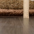 thumbnail image 3 of Hauteloom Heavenly Solid Shag Area Rug for Living Room Bedroom - High Pile Fluffy Carpet - Soft Shaggy Cozy Plush Rug - Brown - 9'3" x 12', 3 of 12