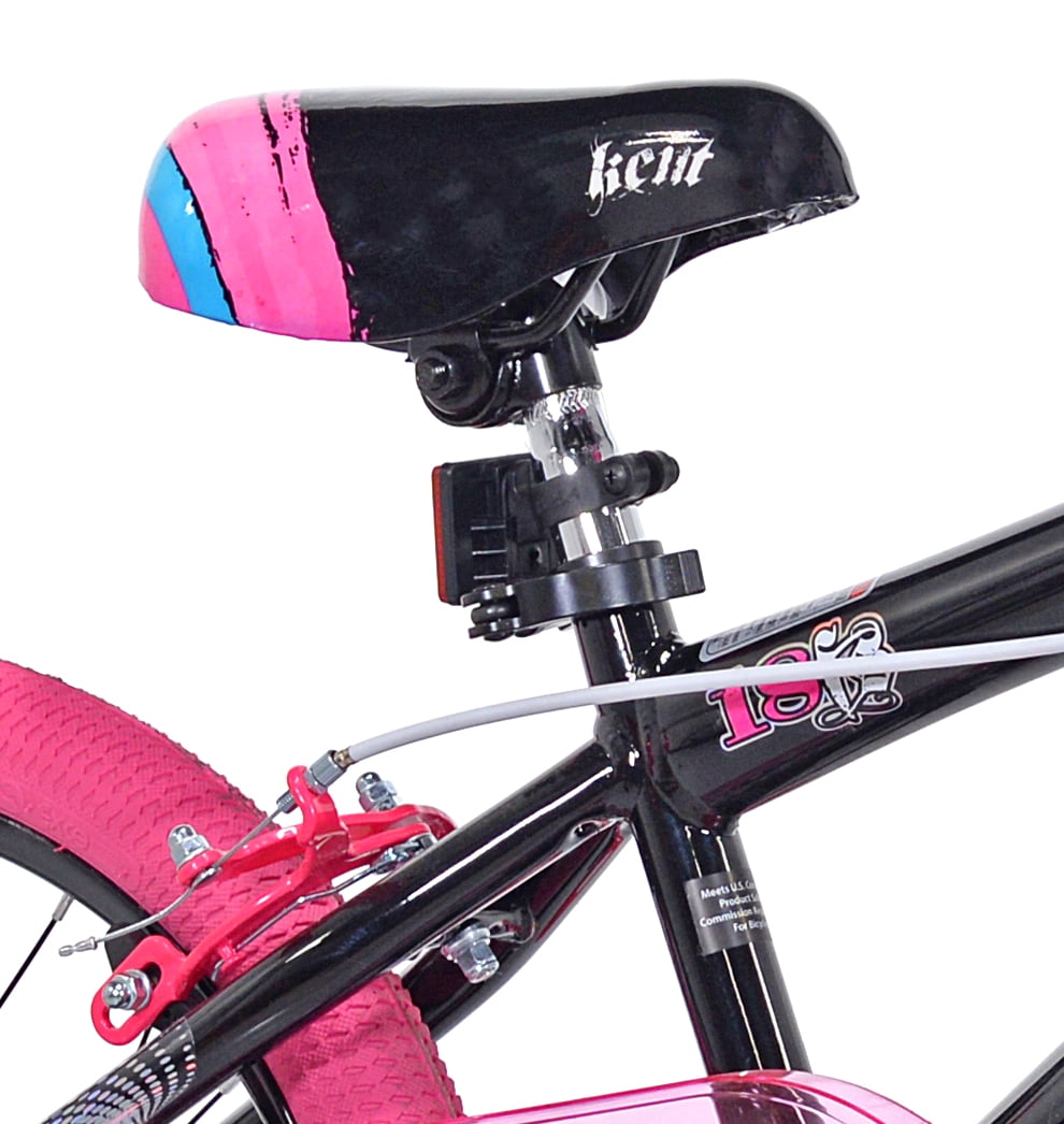 Kent 18 inch Sparkles Kids Bicycle for Girls, Black and Pink Kent 18 inch Sparkles Kids Bicycle for Girls, Black and Pink
