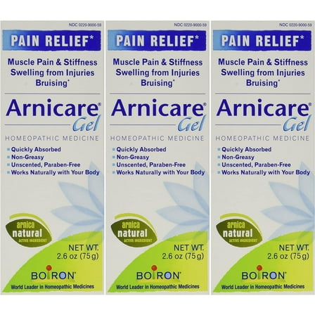 Arnicare Paraben-Free Arnica Gel for Muscle Pain and Stiffness, 2.6 oz, 3 Count