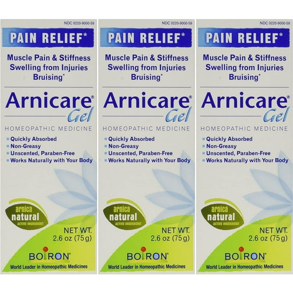 Arnicare Paraben-Free Arnica Gel for Muscle Pain and Stiffness, 2.6 oz, 3 Count