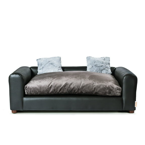 Moots Premium Leatherette Pets Sofa Charcoal, Large
