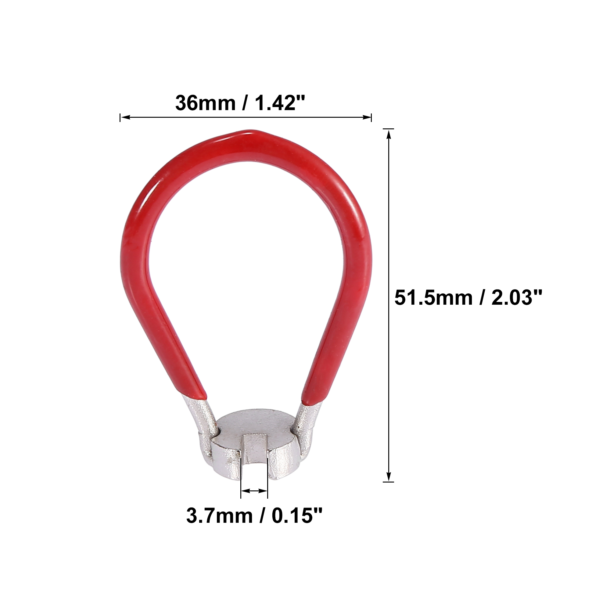 Unique Bargains 3.7mm Bicycle Spoke Wrench Bike Cycling Spanner Tool Red