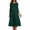 C-Dark Green496, variant on DHFJKG Wedding Guest Dresses For Women Casual Summer Dress 3/4 Sleeve Crew Neck Solid Color Flowy Swing A-Line Midi Dress Daily Wear Soft Dresses