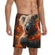 thumbnail image 2 of Balery Cute Maple Leaf Koala Pantalones cortos de pijama de punto de algodón para hombre con cinturilla y bolsillos-3X-Large, 2 of 6