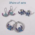 thumbnail image 4 of Stitch Earrings 3 Piece Set, Cute Cartoon Earrings, Hypoallergenic Eardrops Gift For Women And Girls, 4 of 5