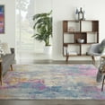 thumbnail image 4 of Nourison Passion Abstract Ivory Multicolor 6' x 9' Area Rug, Easy Cleaning, Non Shedding, Bed Room, Living Room, Dining Room, Kitchen (6x9), 4 of 9