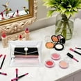 thumbnail image 4 of Transparent Mini PVC Makeup Bag Small Clear Plastic Cosmetic Organizer Bag Pouch with Snap Closure Cosmetic Bags for Vacation Travel, Bathroom Cosmetic Bags and Cases Tools and Accessories(S), 4 of 8