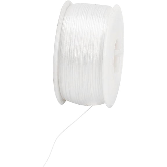 0.1mm Bracelet String White Beading Thread 50 Yards Nylon String Seed Bead Thread Sewing String