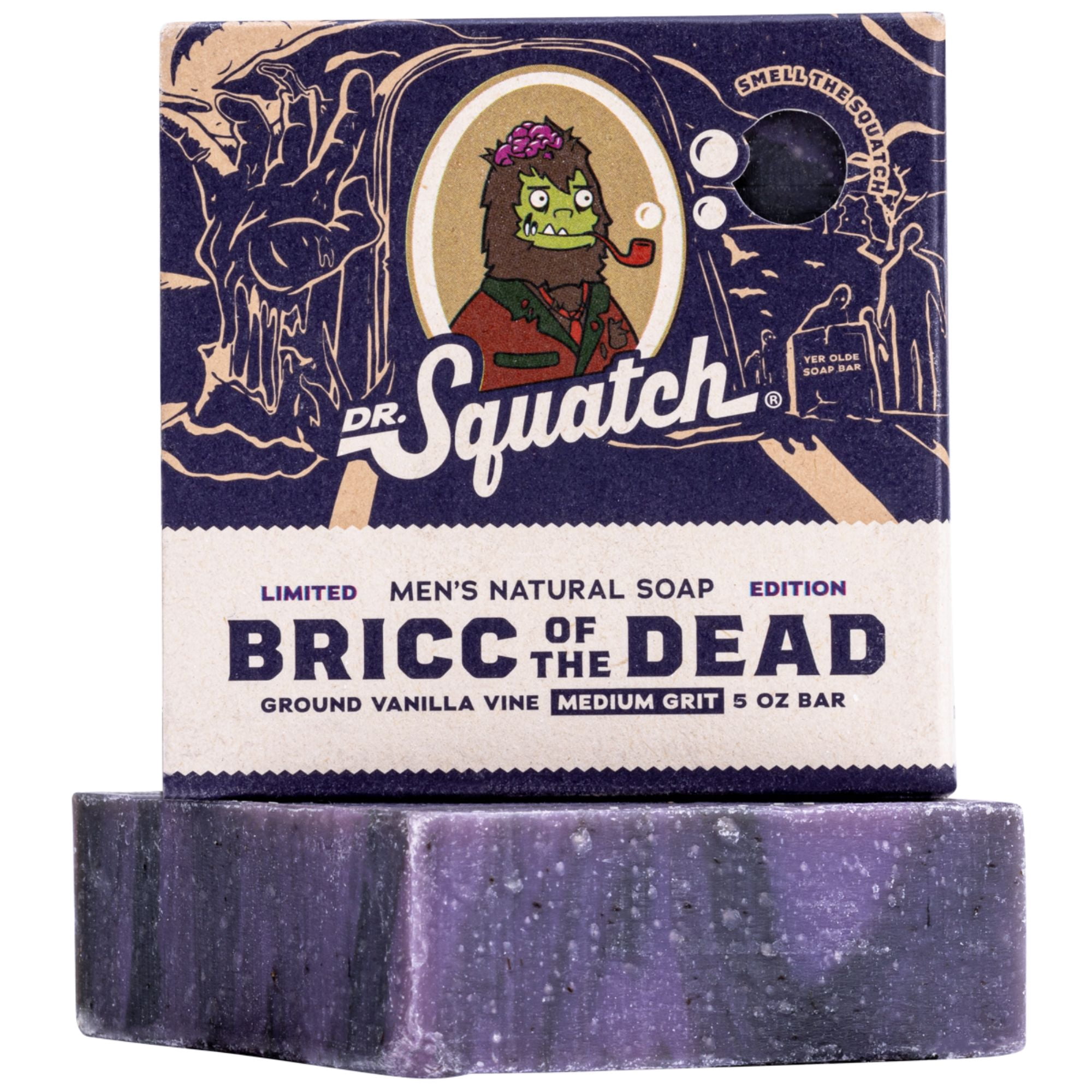 Dr. Squatch Natural Bar Soap for Men, Bricc of the Dead, 5 oz